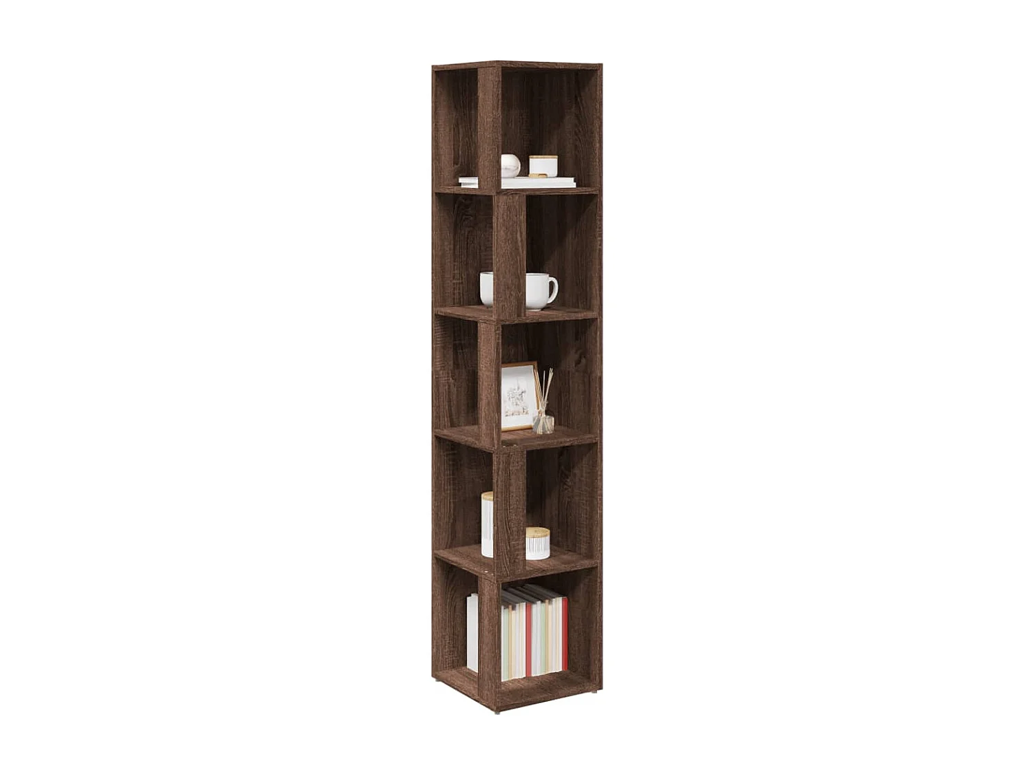 Armoire d'angle Chêne marron 33x33x164,5 cm Bois d'ingénierie
