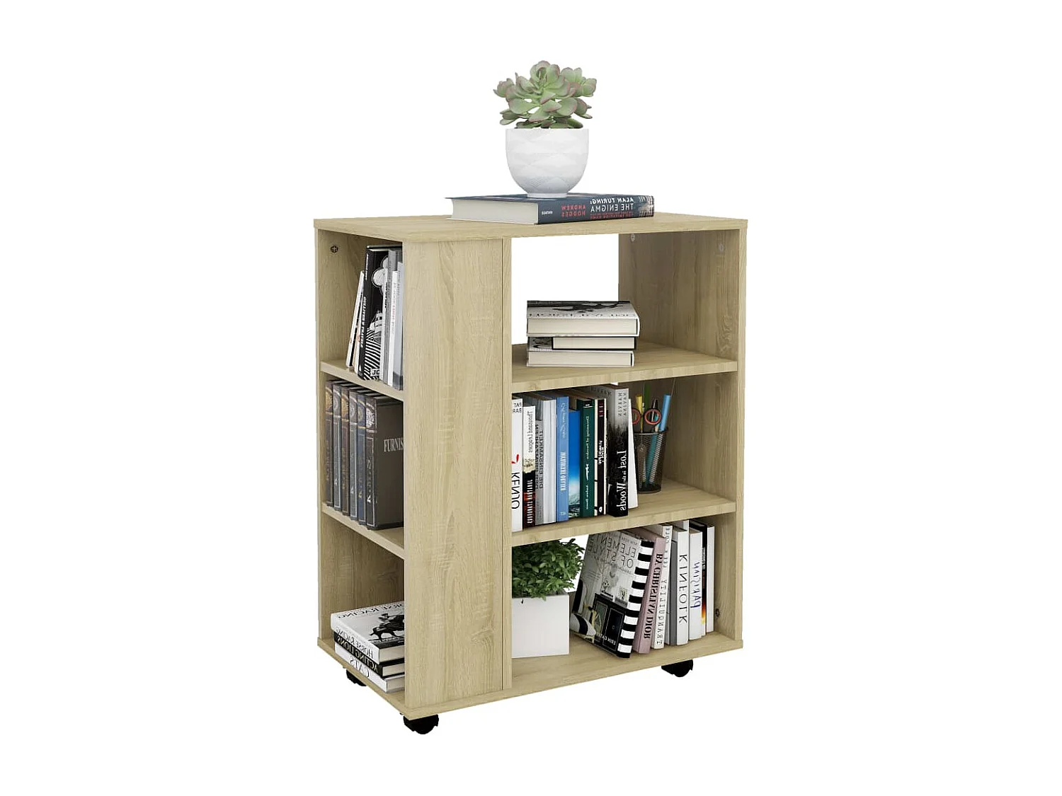 Armoire à roulettes Chêne Sonoma 60x35x75 cm Bois d’ingénierie