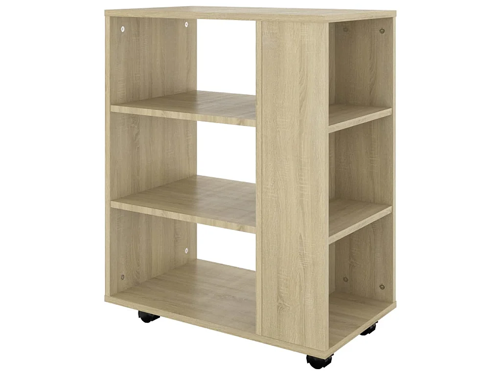Armoire à roulettes Chêne Sonoma 60x35x75 cm Bois d’ingénierie