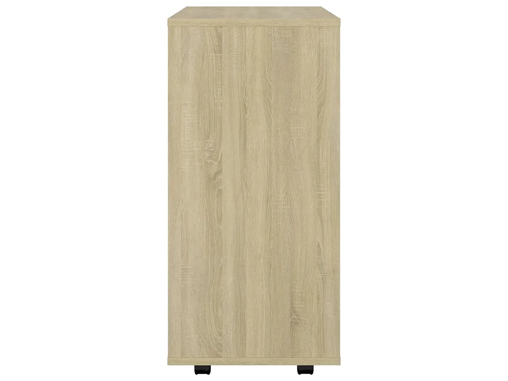 Armoire à roulettes Chêne Sonoma 60x35x75 cm Bois d’ingénierie