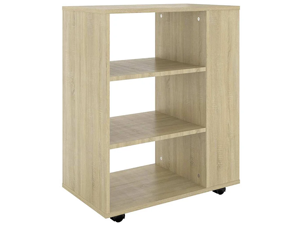 Armoire à roulettes Chêne Sonoma 60x35x75 cm Bois d’ingénierie