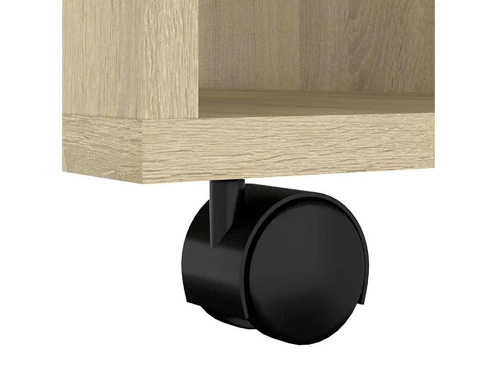 Armoire à roulettes Chêne Sonoma 60x35x75 cm Bois d’ingénierie