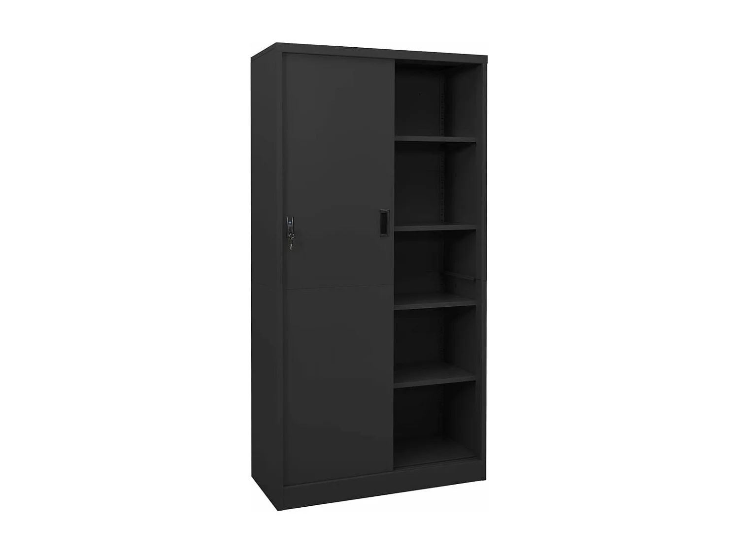 Armoire de bureau et porte coulissante Anthracite 90x40x180 cm