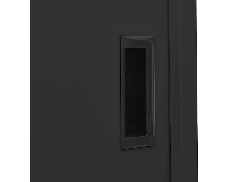 Büroschrank mit Schiebetür Anthrazit 90x40x180 cm Stahl
