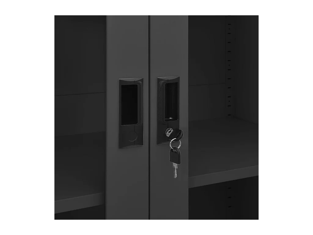 Armoire de bureau Anthracite 90x40x180 cm Acier