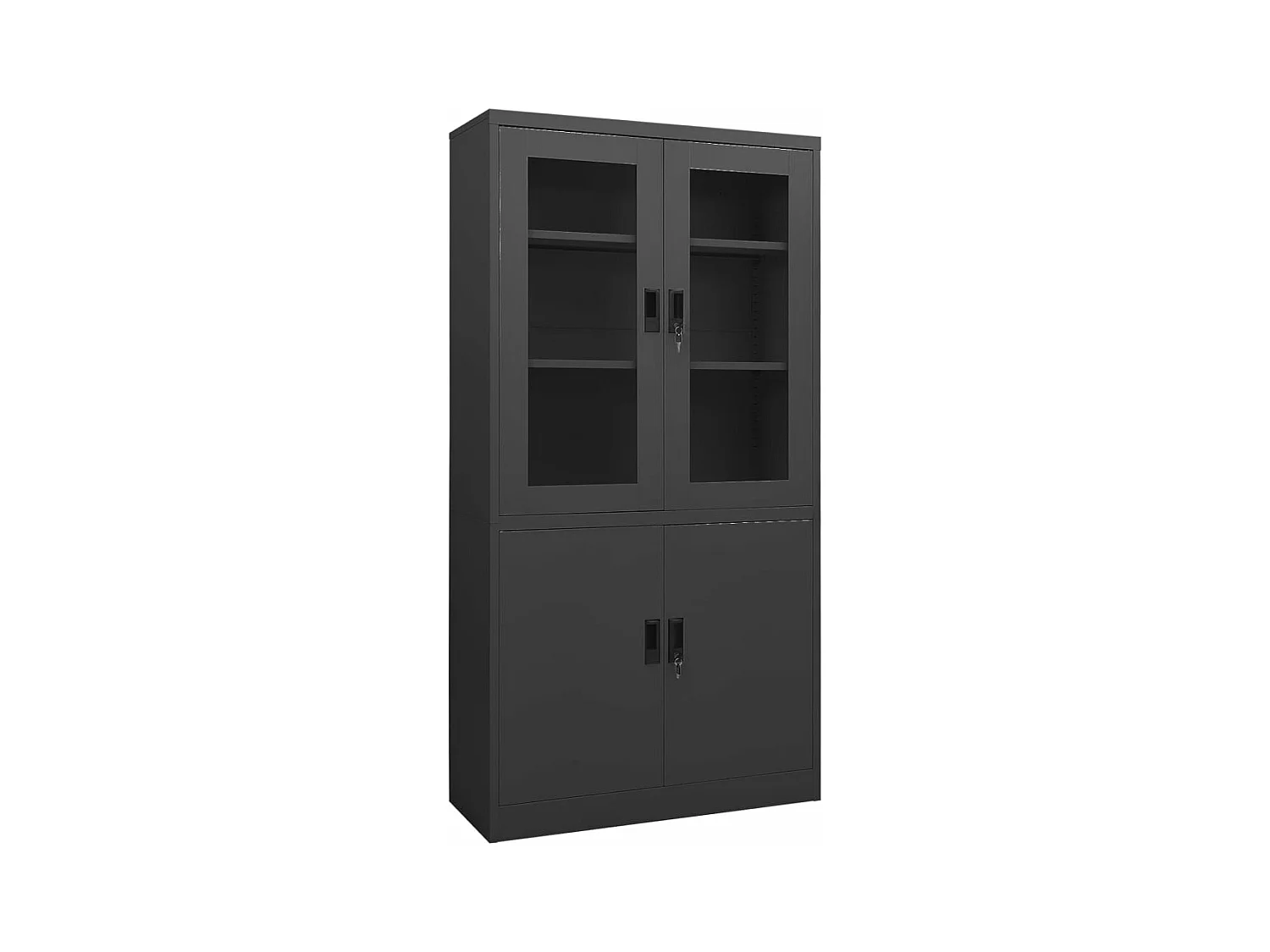 Armoire de bureau Anthracite 90x40x180 cm Acier