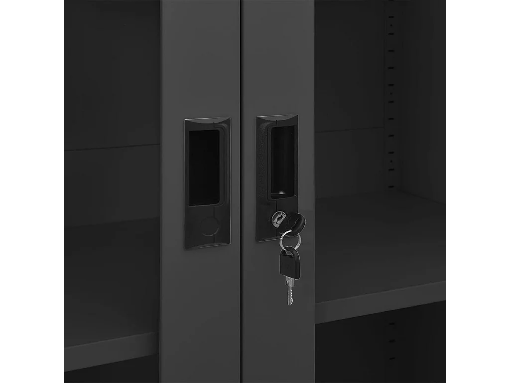 Büroschrank Anthrazit 90x40x180 cm Stahl