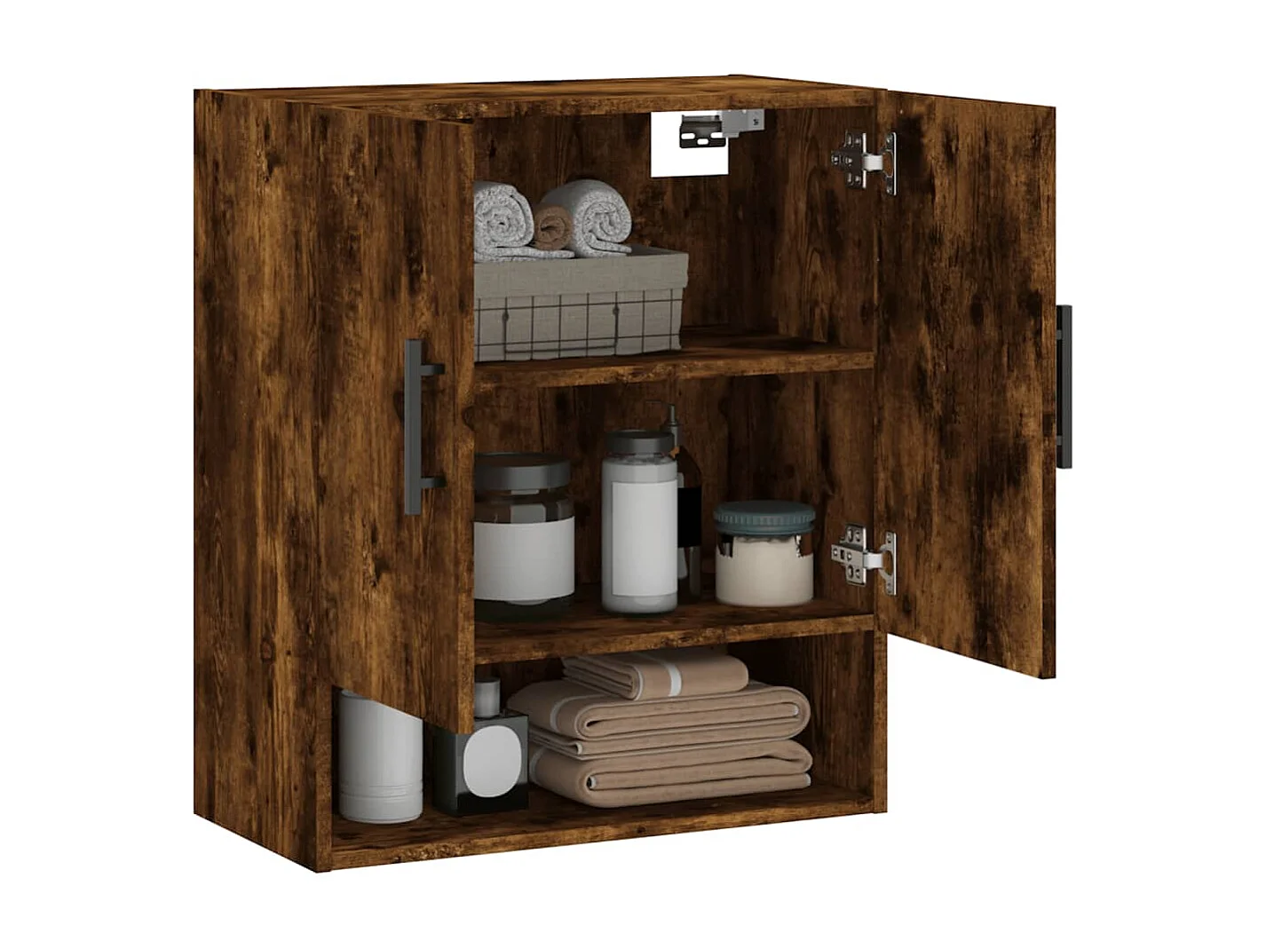 Armoire murale chêne fumé 60x31x70 cm bois d'ingénierie