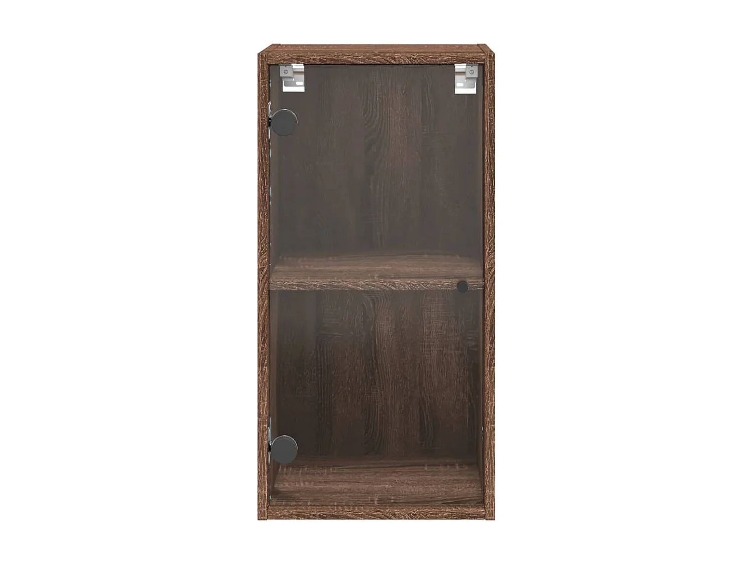 Wandschrank mit Glastüren Braun Eichen-Optik 35x37x68,5 cm