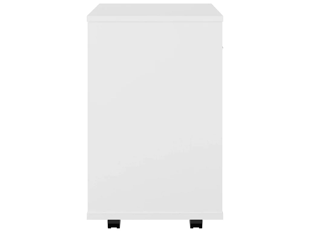 Armoire à roulettes Blanc 46x36x59 cm Bois d'ingénierie