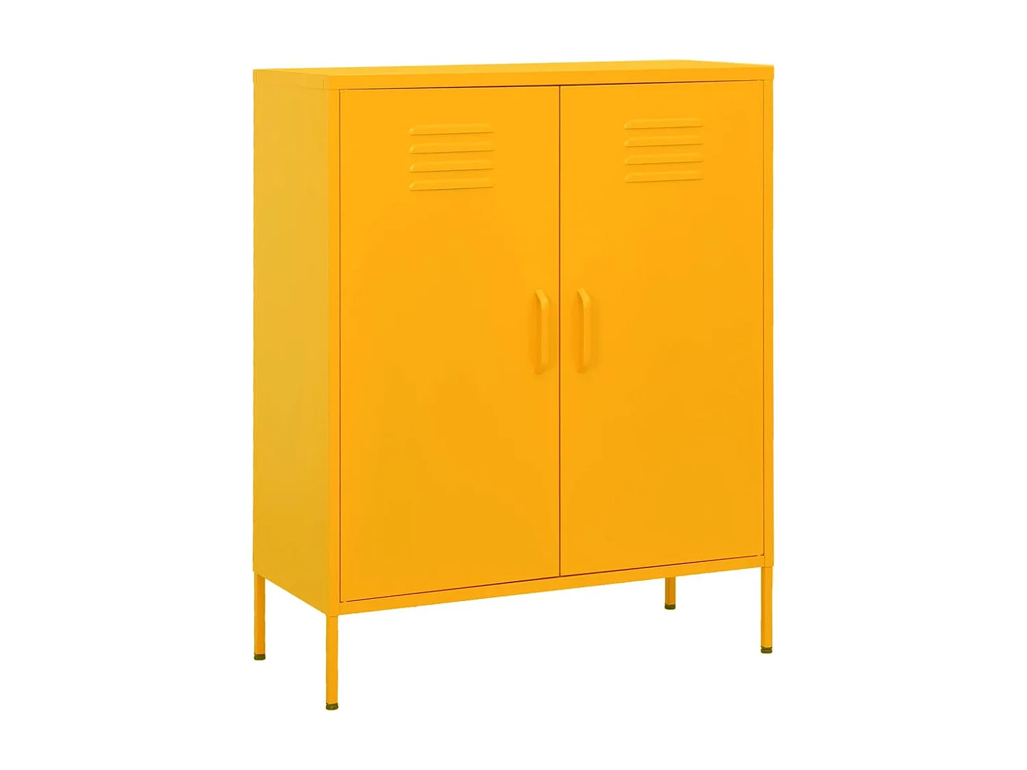 Armário de arrumação aço 80x35x101,5 cm amarelo mostarda
