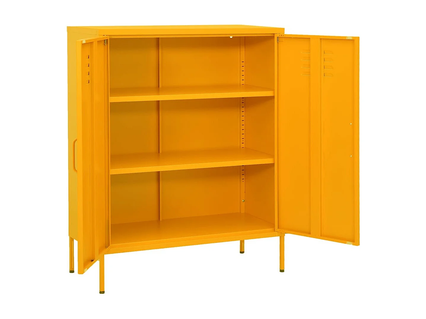 Armário de arrumação aço 80x35x101,5 cm amarelo mostarda