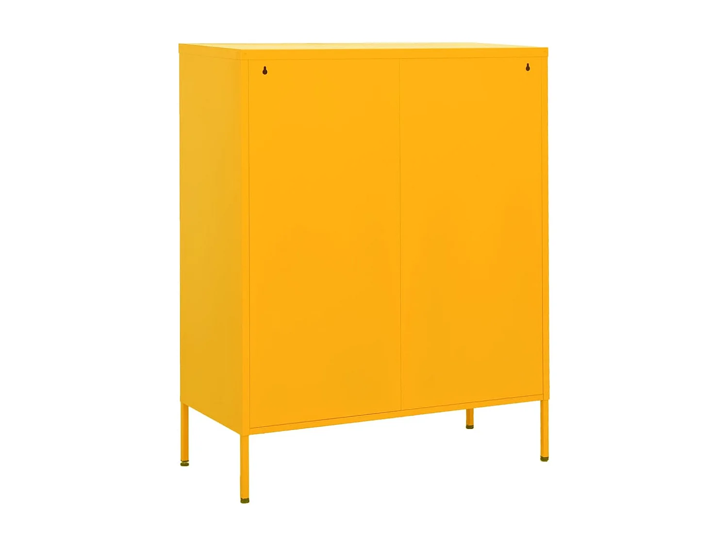 Armário de arrumação aço 80x35x101,5 cm amarelo mostarda