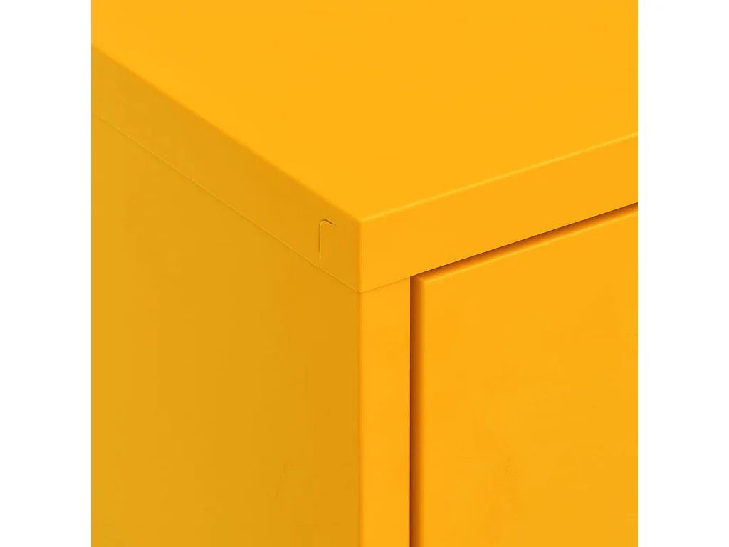 Armário de arrumação aço 80x35x101,5 cm amarelo mostarda