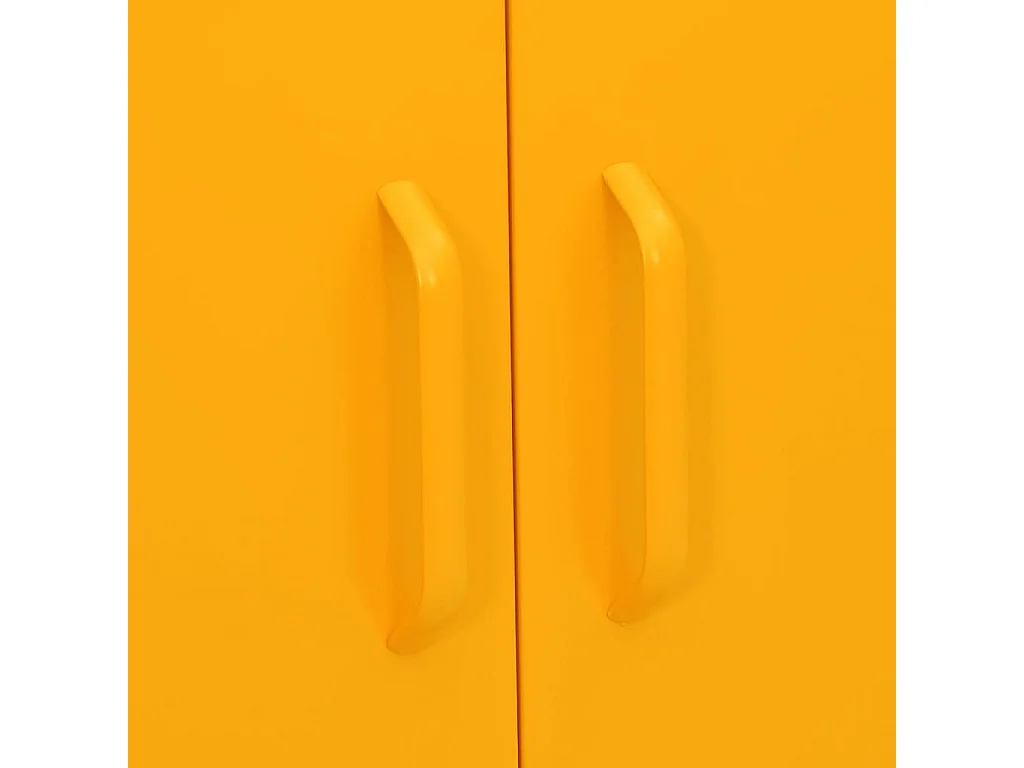 Armário de arrumação aço 80x35x101,5 cm amarelo mostarda