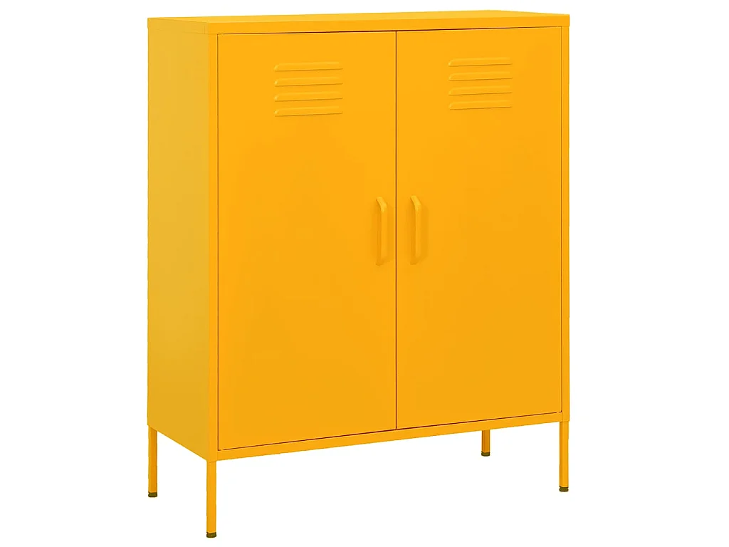Armoire de rangement Jaune moutarde 80x35x101,5 cm Acier