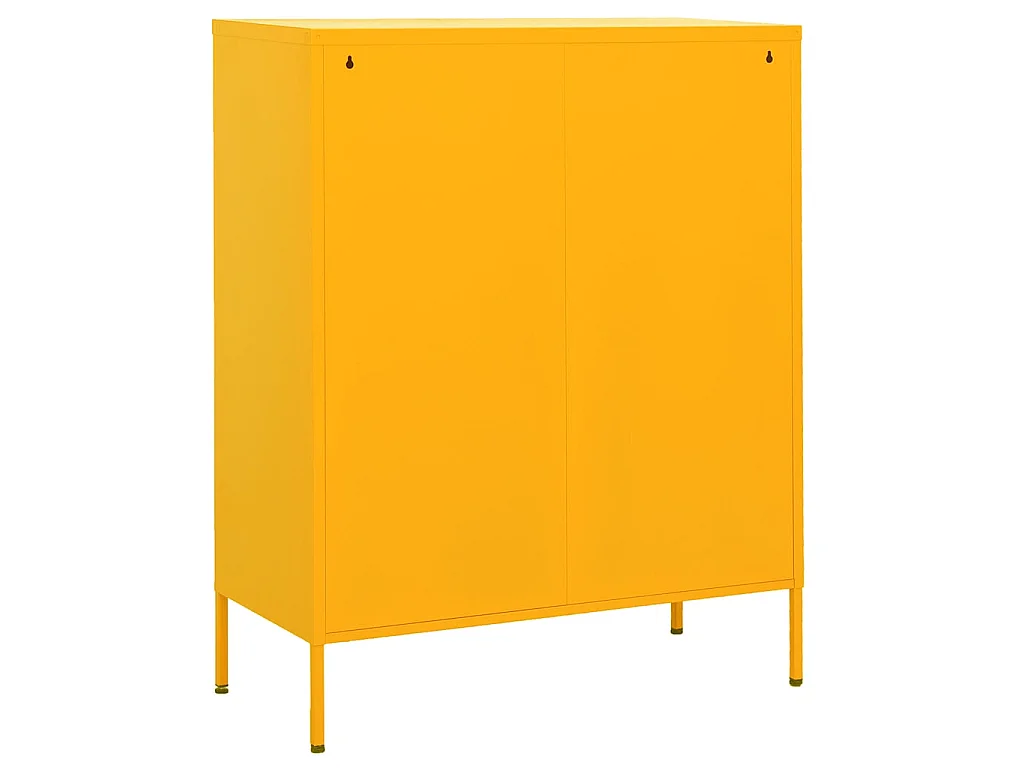 Armoire de rangement Jaune moutarde 80x35x101,5 cm Acier