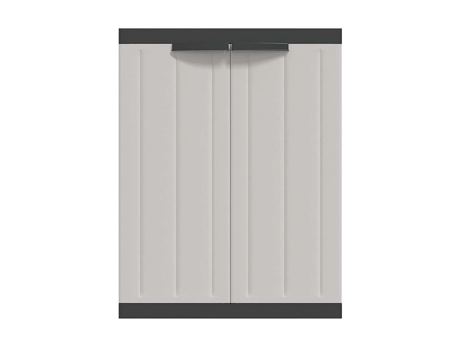 Armoire de rangement d'extérieur gris et noir 65x37x85 cm PP