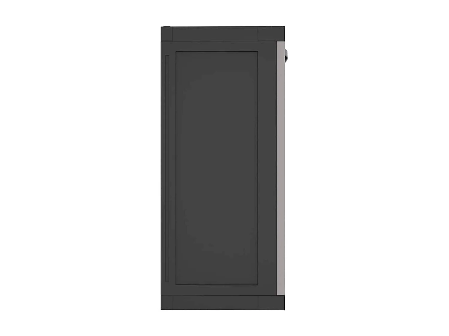 Armoire de rangement d'extérieur gris et noir 65x37x85 cm PP