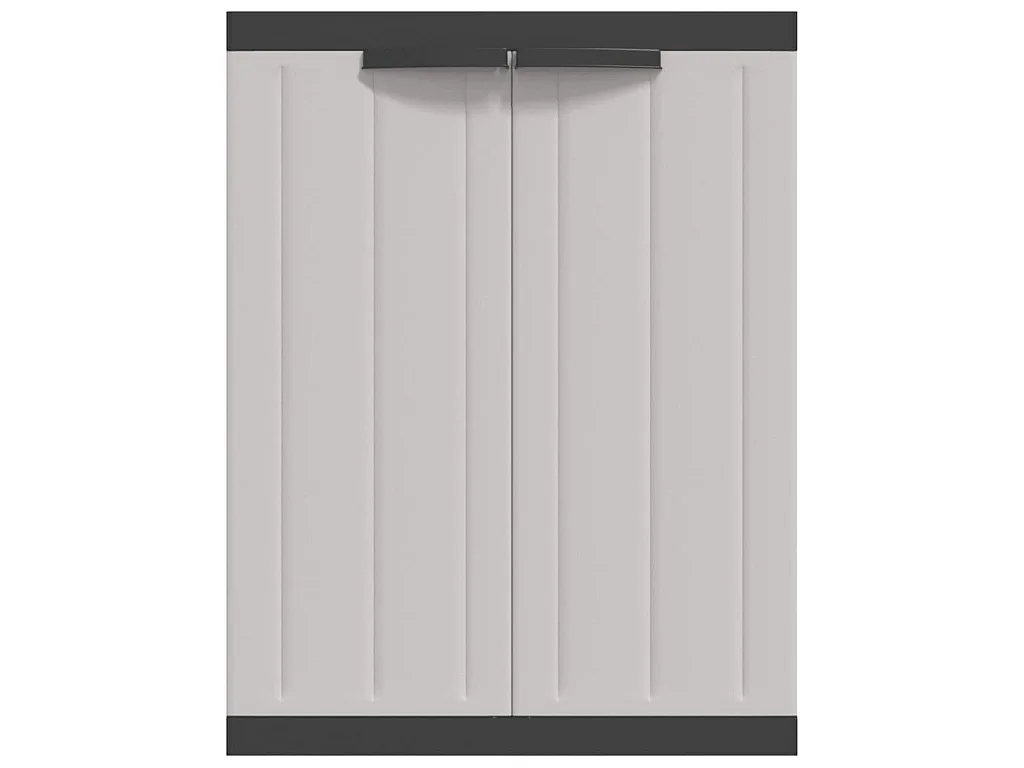 Armoire de rangement d'extérieur gris et noir 65x37x85 cm PP