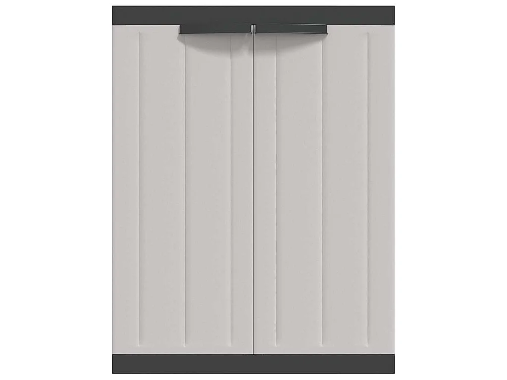 Armoire de rangement d'extérieur gris et noir 65x37x85 cm PP