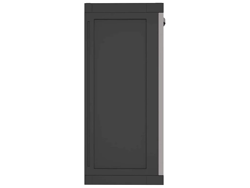 Armoire de rangement d'extérieur gris et noir 65x37x85 cm PP