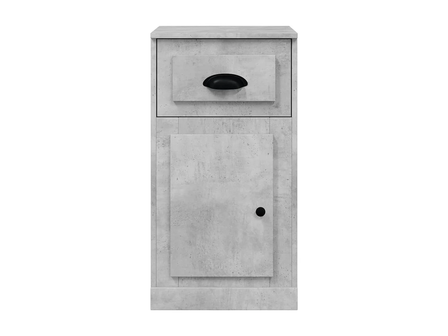 Bijzetkast met lade 40x50x75 cm bewerkt hout betongrijs