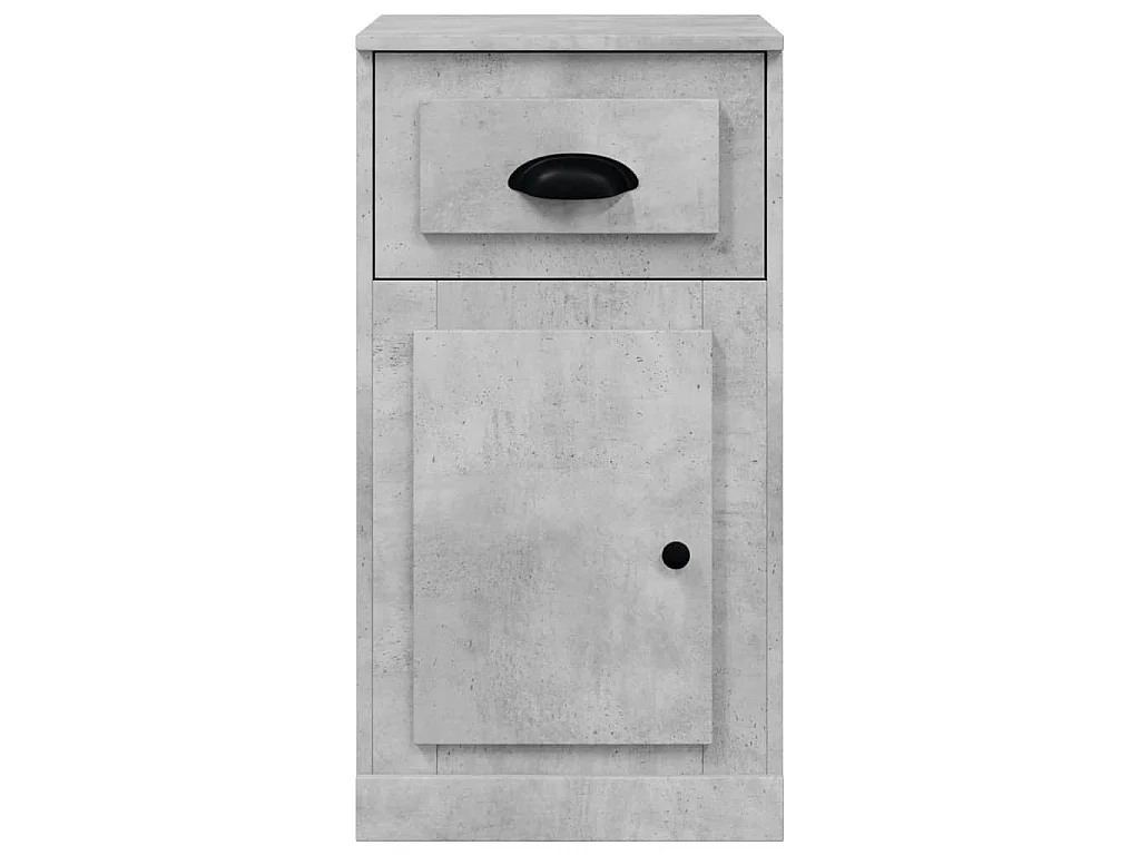 Armoire latérale avec tiroir gris béton 40x50x75 cm