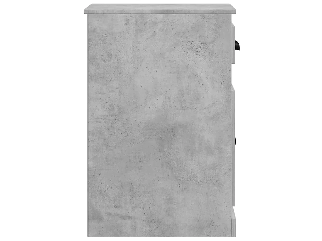 Armoire latérale avec tiroir gris béton 40x50x75 cm