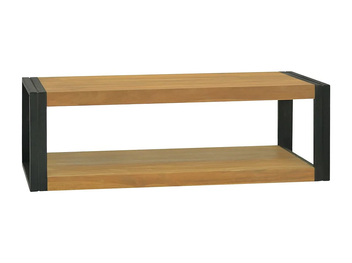 Wand-Badregal 110x45x35 cm Massivholz Teak