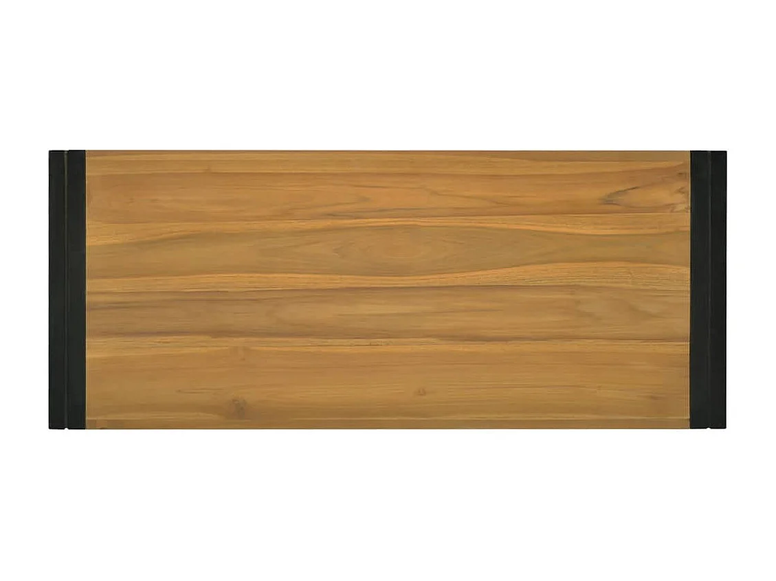 Wand-Badregal 110x45x35 cm Massivholz Teak