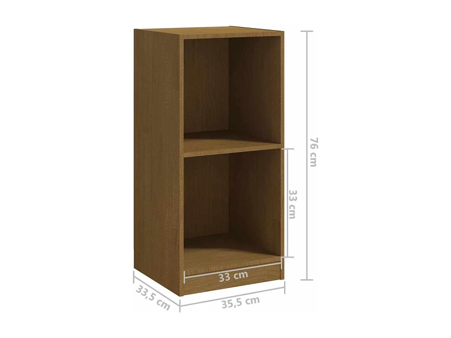 Armoire d'appoint Marron miel 35,5x33,5x76cm Bois de pin massif