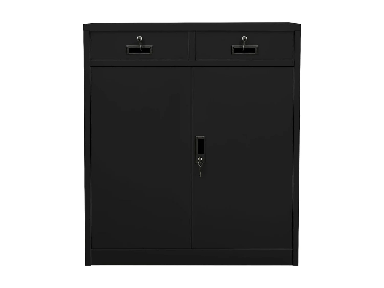 Armadio per Ufficio Nero 90x40x102 cm in Acciaio