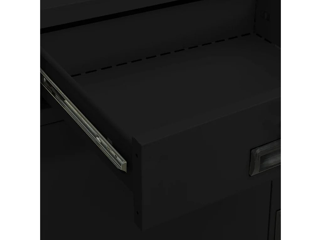 Armoire de bureau Noir 90x40x102 cm Acier