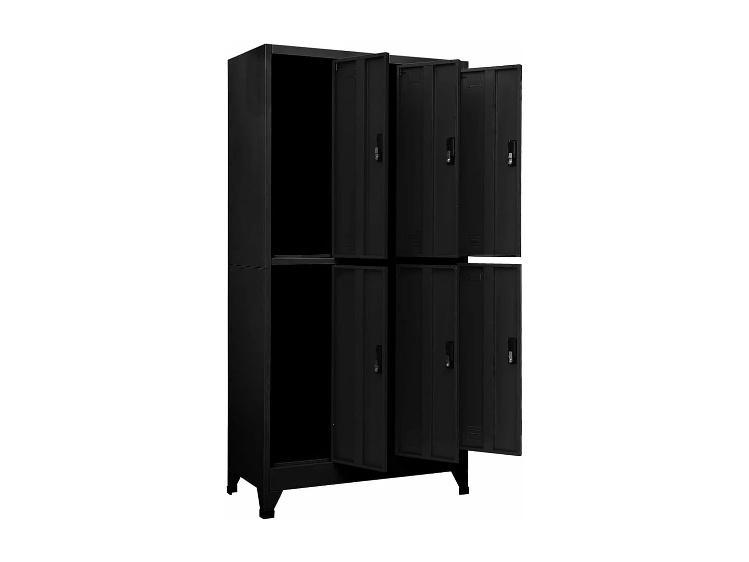 Lockerkast 90x45x180 cm staal zwart