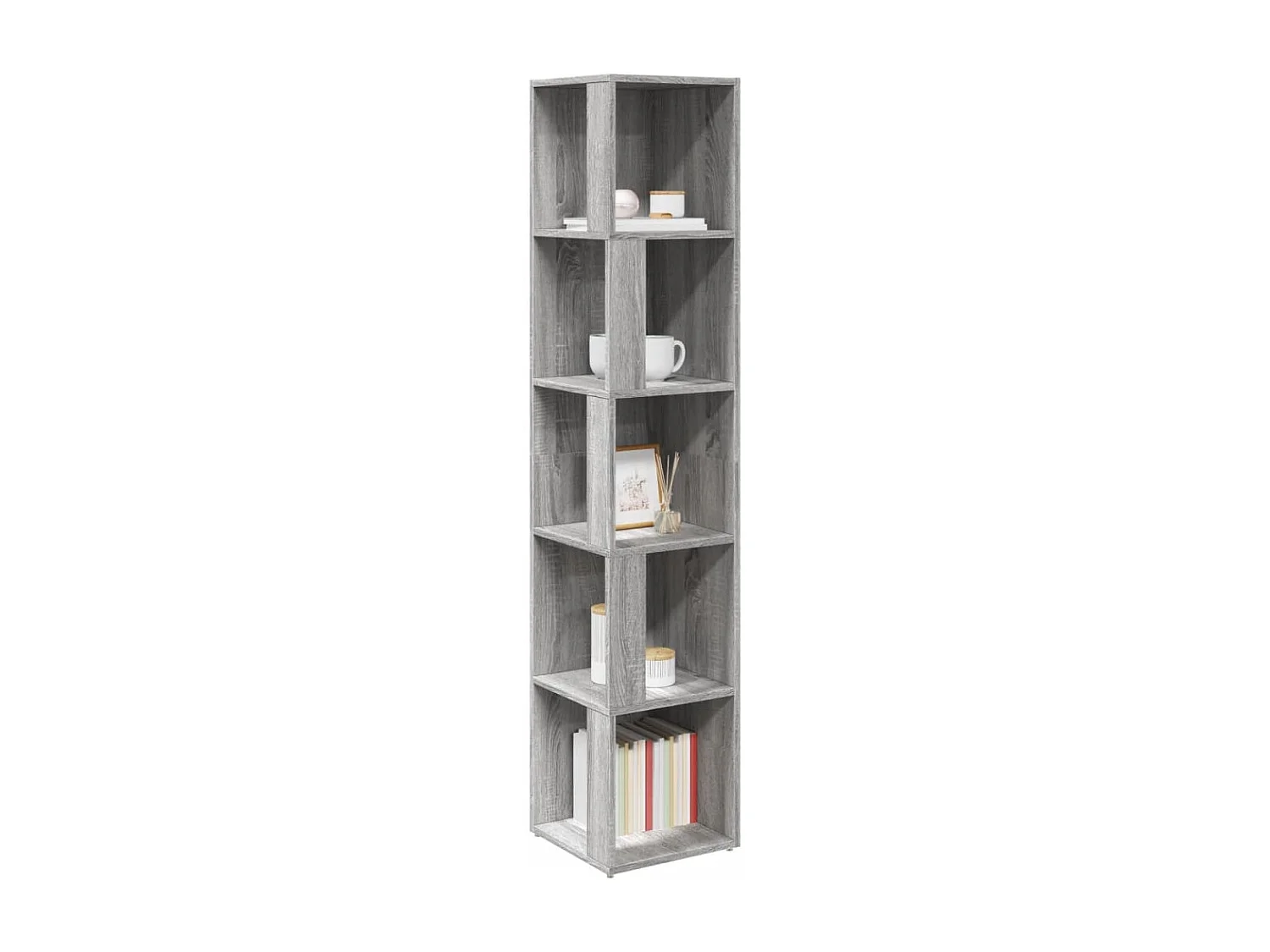 Armoire d'angle Sonoma gris 33x33x164,5 cm Bois d'ingénierie