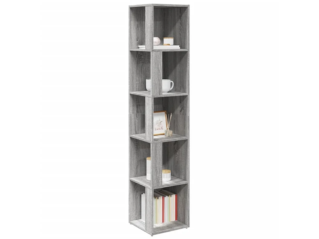 Mueble esquina madera contrachapada gris Sonoma 33x33x164,5cm