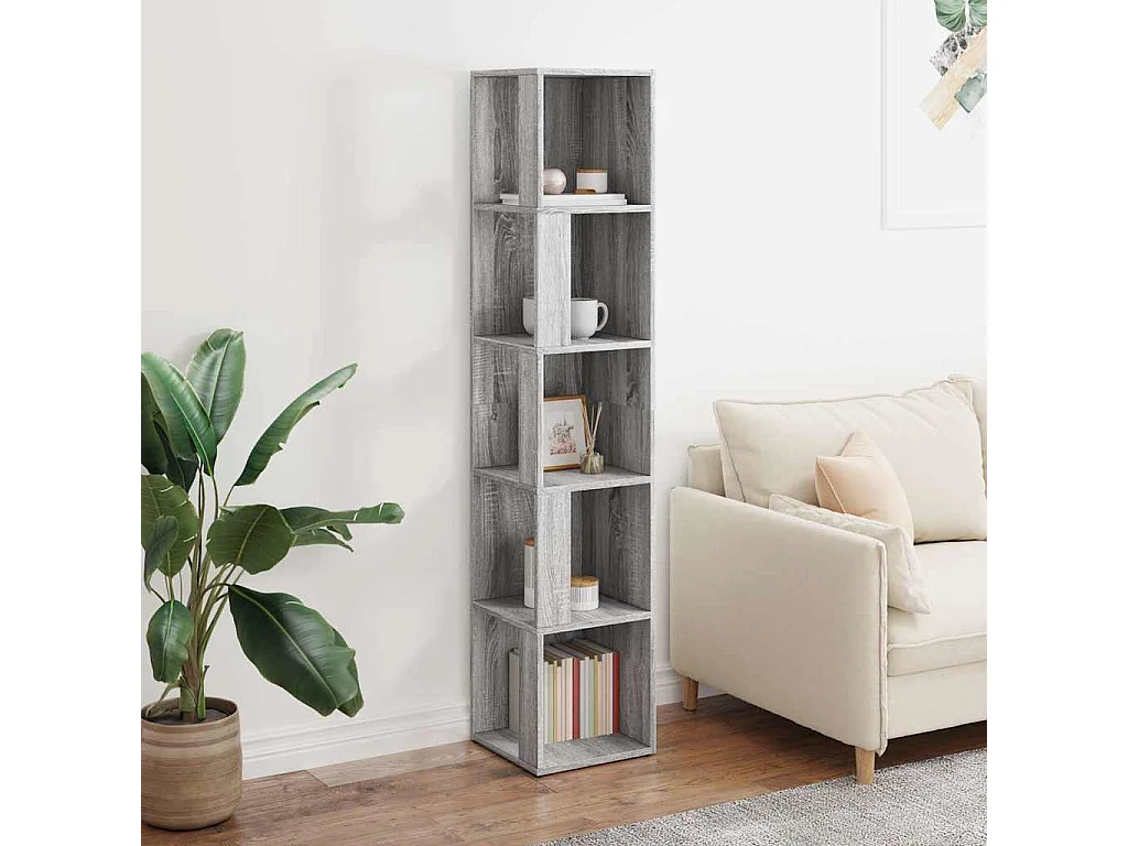 Armoire d'angle Sonoma gris 33x33x164,5 cm Bois d'ingénierie