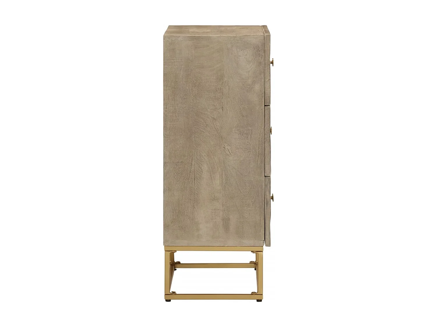 Kommode 55x30x76 cm Massivholz Mango und Eisen