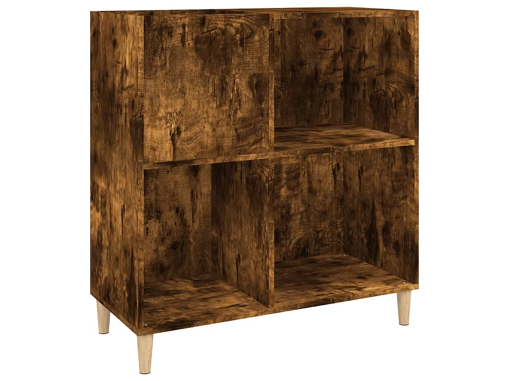 Armoire à disques chêne fumé 84,5x38x89 cm bois d'ingénierie
