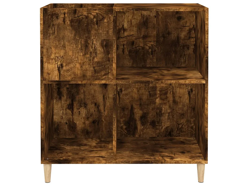 Armário p/ discos 84,5x38x89 cm deriv. madeira carvalho fumado