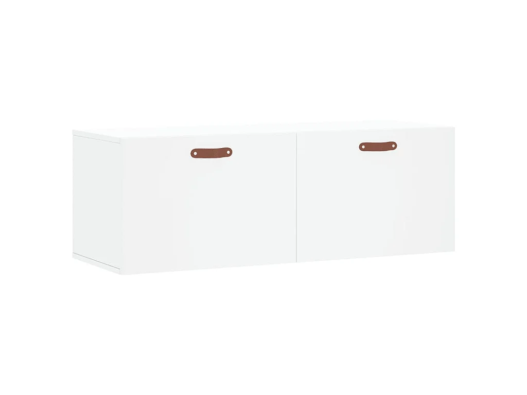 Wandkast 100x36,5x35 cm bewerkt hout wit