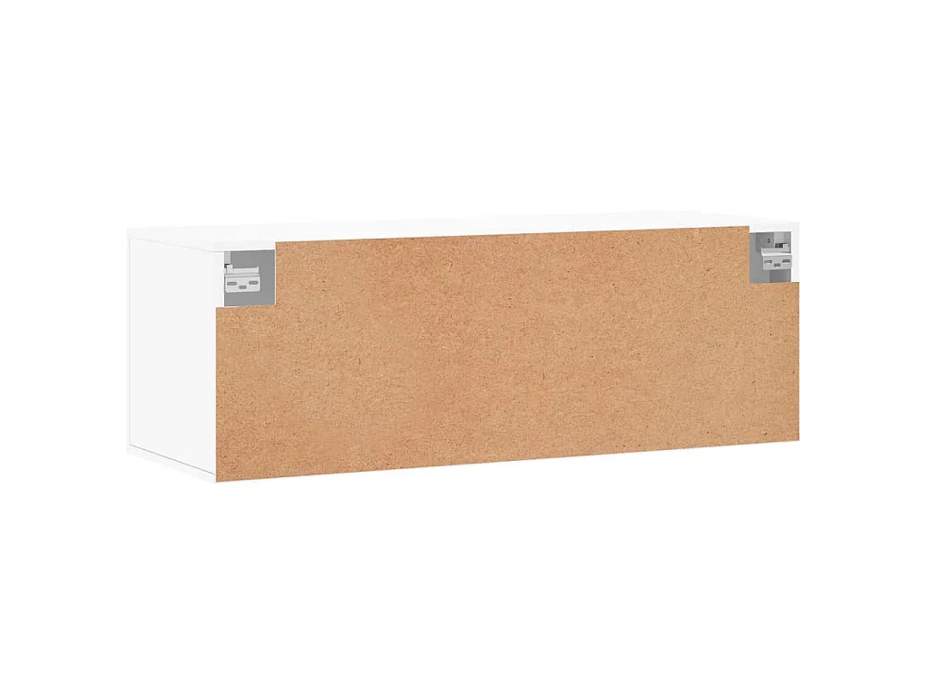 Wandkast 100x36,5x35 cm bewerkt hout wit