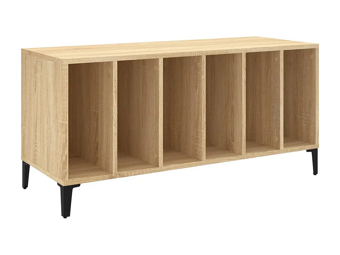 Mueble discos madera contrachapada roble Sonoma 100x38x48 cm
