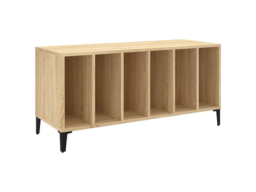 Platenkast 100x38x48 cm bewerkt hout sonoma eikenkleurig