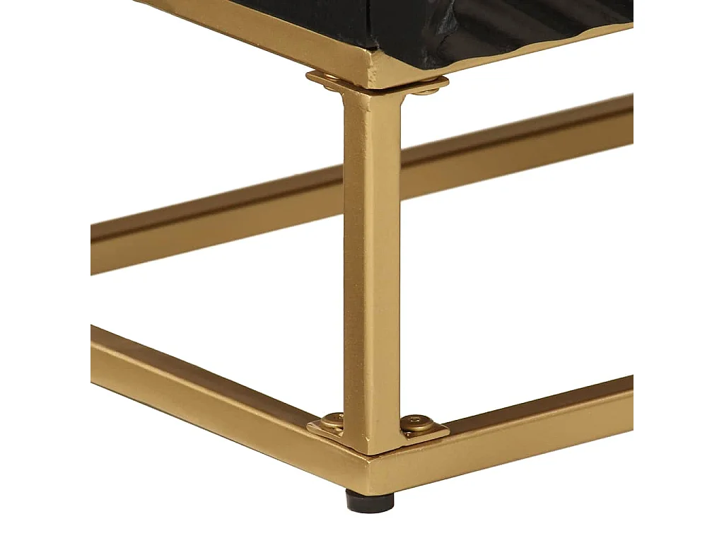Sideboard Schwarz 55x30x76 cm Massivholz Mango und Eisen