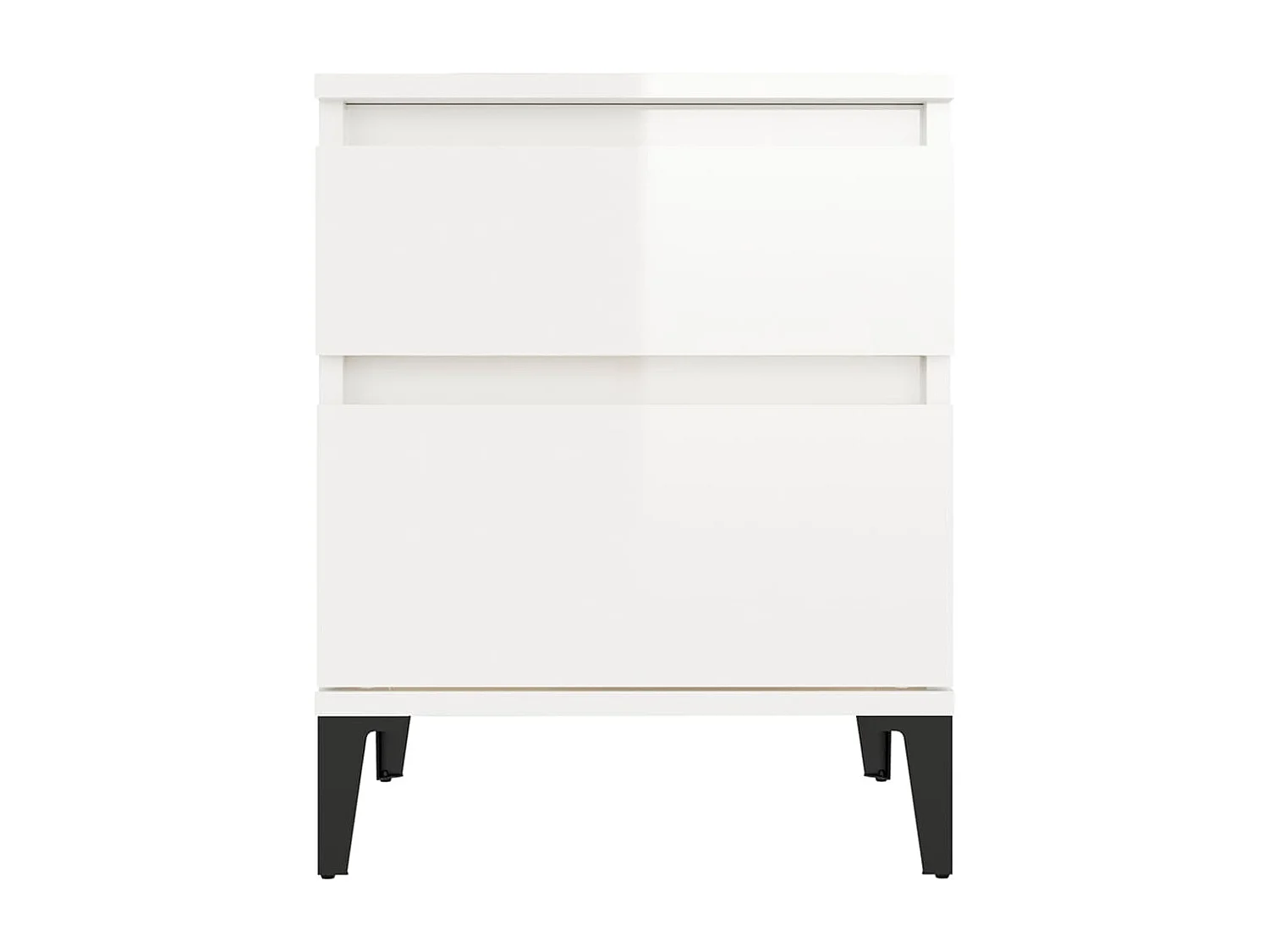 Table de chevet Blanc brillant 40x35x50 cm