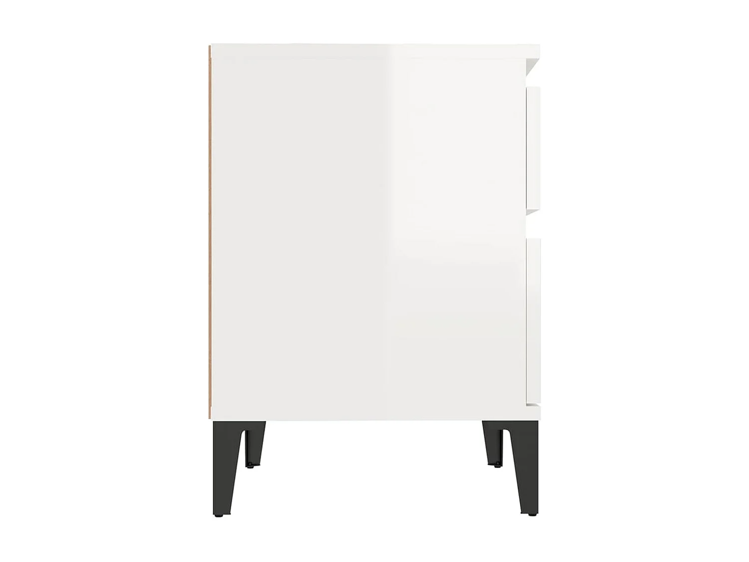 Table de chevet Blanc brillant 40x35x50 cm