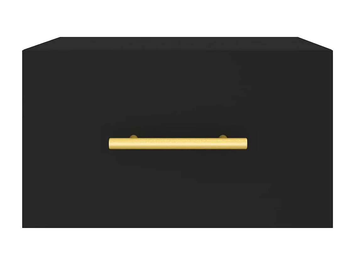 Nachtkastjes 2 st wandgemonteerd 35x35x20 cm zwart