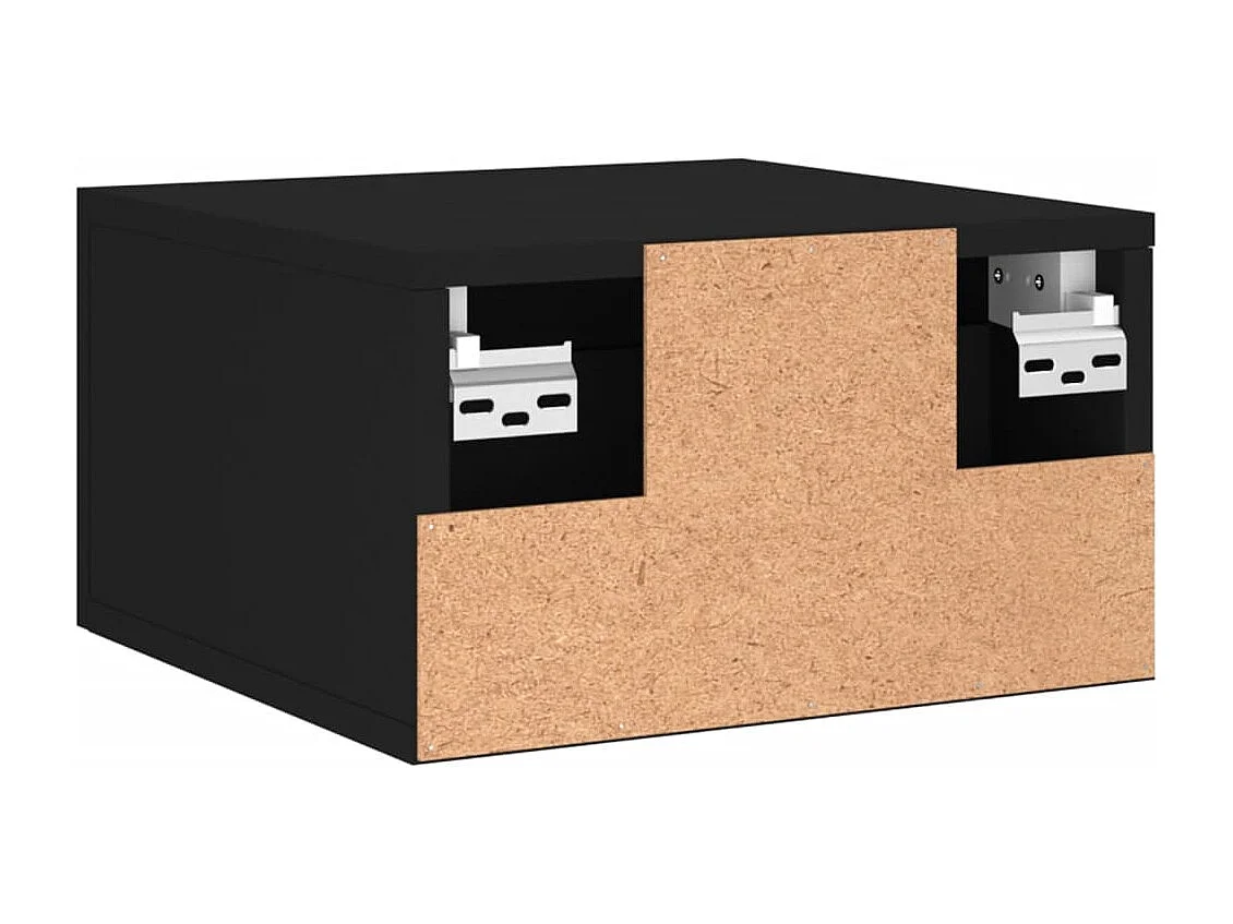 Nachtkastjes 2 st wandgemonteerd 35x35x20 cm zwart